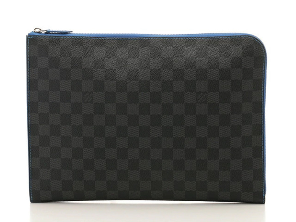 LOUIS VUITTON Clutch Bag Pochette Jour NM Damier Graphite Black